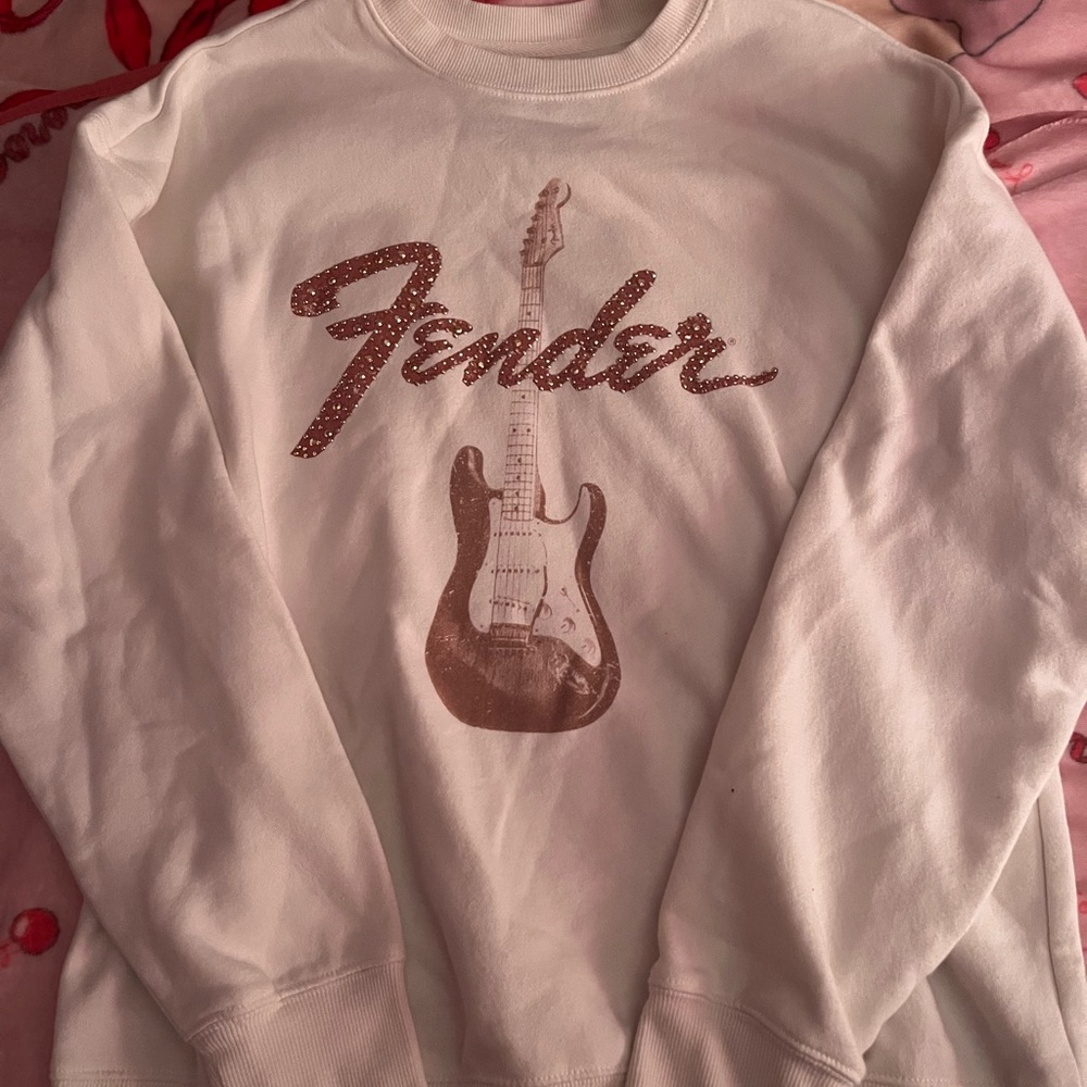 Fender Cream Sweatshirt with Logo